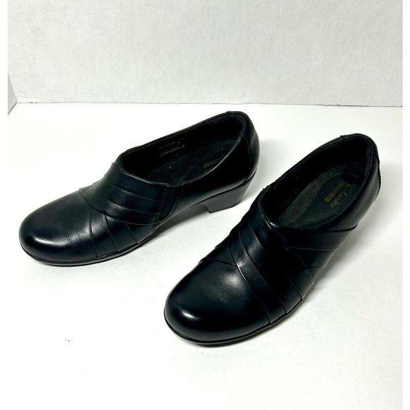 Clarks Collection Pull On Black Mules Size 8M - Picture 4 of 8